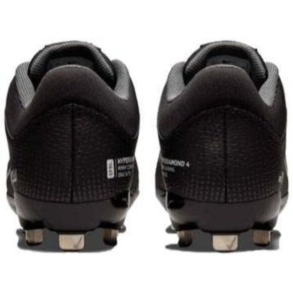 Nike Hyperdiamond 4 Pro Womens Softball Cleats CZ5920-010 Black Size 10W - Picture 4 of 5